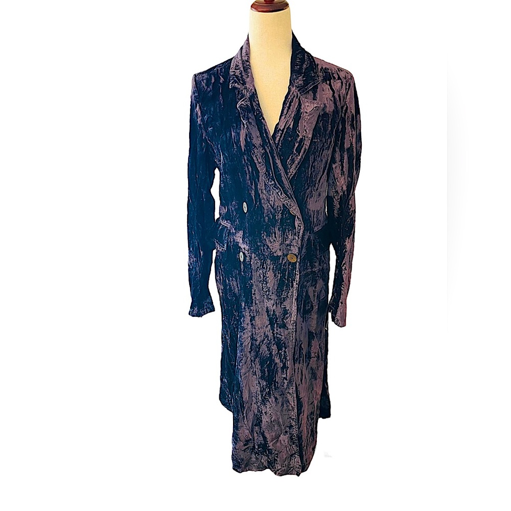 Brenda Knight X FREE PEOPLE Velvet Side Slit RARE Duster Jacket New Without Tags